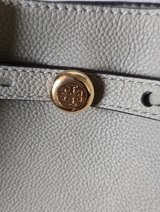 NWOT Tory Burch Romy Bucket Bag In Light Cement - Picture 8 of 11